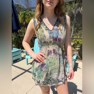 Mushka by Sienna Rose Silk Blend Floral Tunic Top